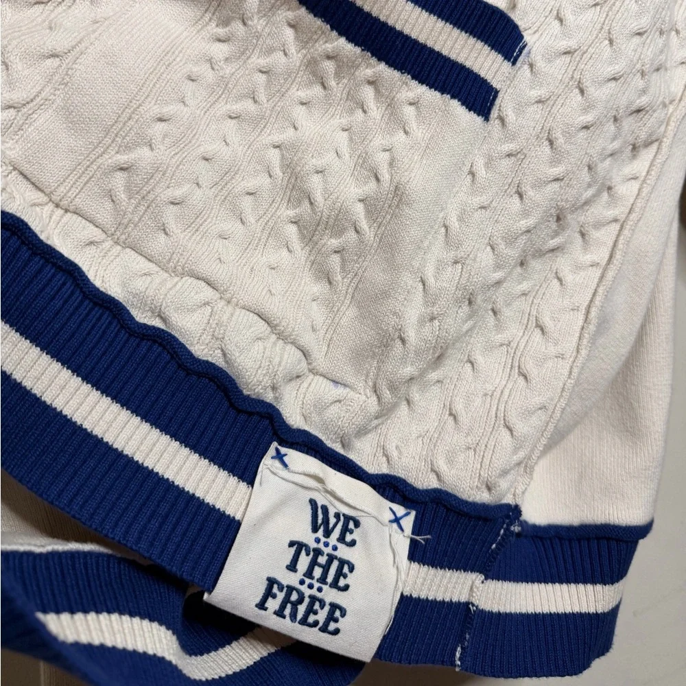 Free People We The Free Varsity Cardi in Ecru